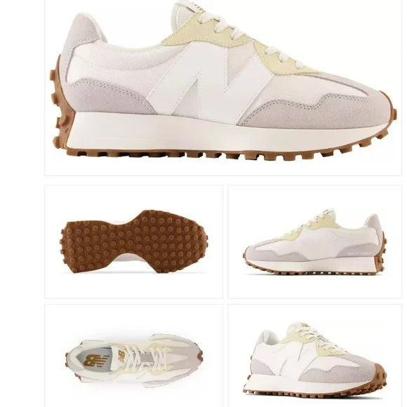 New Balance 327 Limited Edition Womens Sneakers Shoes White Grey Neutral size 9 - Picture 5 of 11